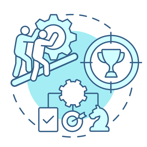 Strategic partnership turquoise concept icon. Buyer-seller interaction abstract idea thin line illustration. Isolated outline drawing. Editable stroke. Arial, Myriad Pro-Bold fonts used